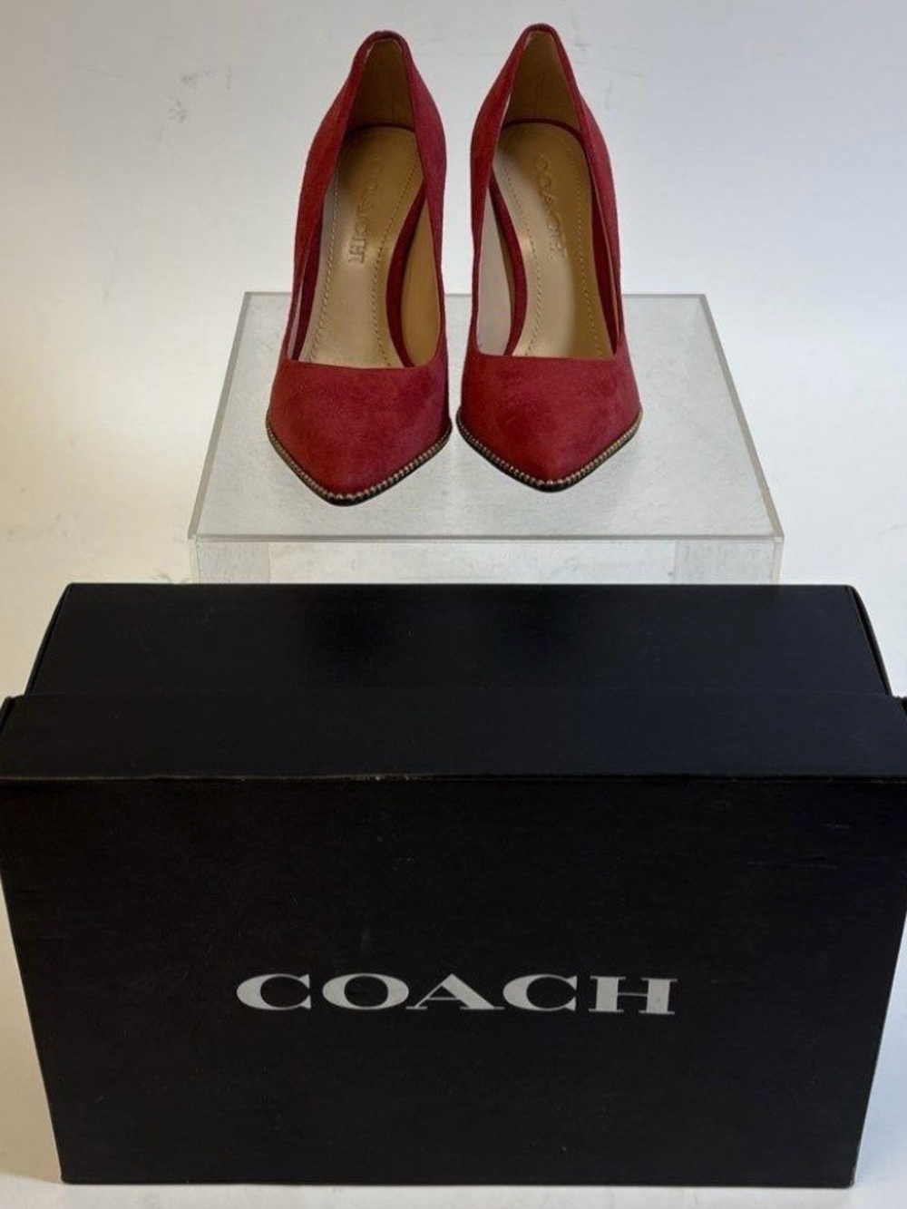 COACH® 85mm Waverly Pump with Beadchain - Picture 2 of 11